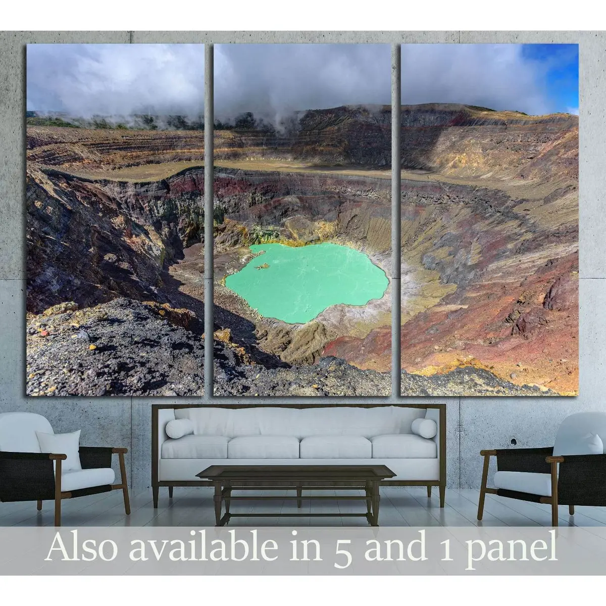 Ilamatepec Lagoon On The Active Santa Ana Volcano In El Salvador №3070 Ready To Hang Canvas Print 5