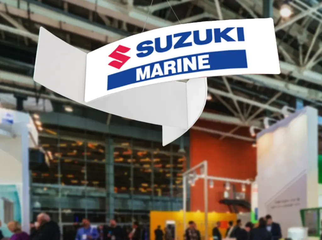 Suzuki Marine Pinwheel Hanging Sign - 10' X 3' 1