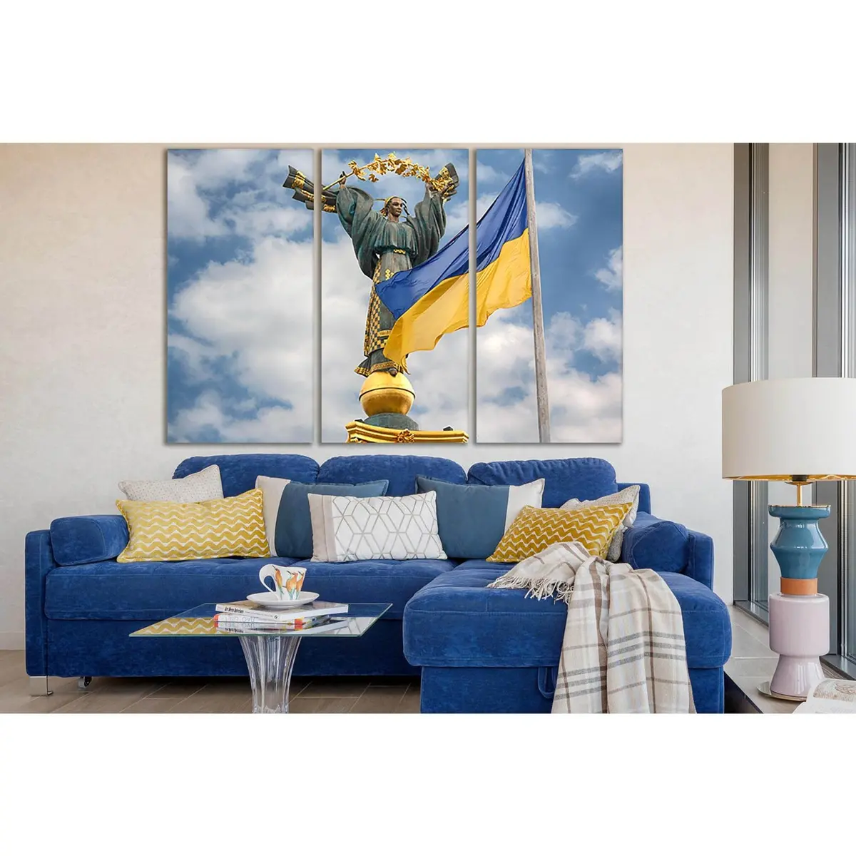 Independence Monument And Ukrainian Flag №Sl1198 Ready To Hang Canvas Print 5