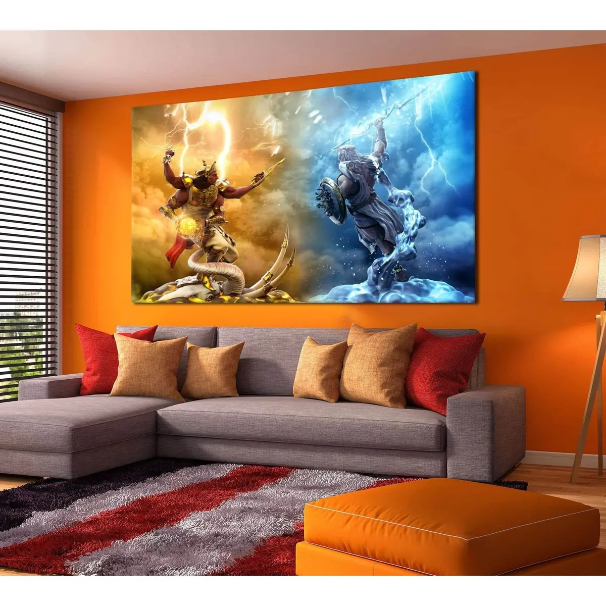 Indra Vs Zeus №2021 Ready To Hang Canvas Print 1