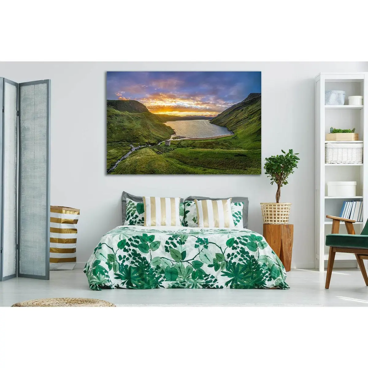 Ireland Altan Lake Dawn №Sl209 Ready To Hang Canvas Print 1