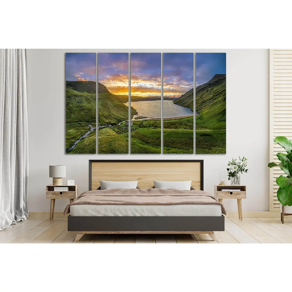 Altan Lake Dawn Canvas Wall Art – Hand-Styled Ireland Landscape Print - Image 3