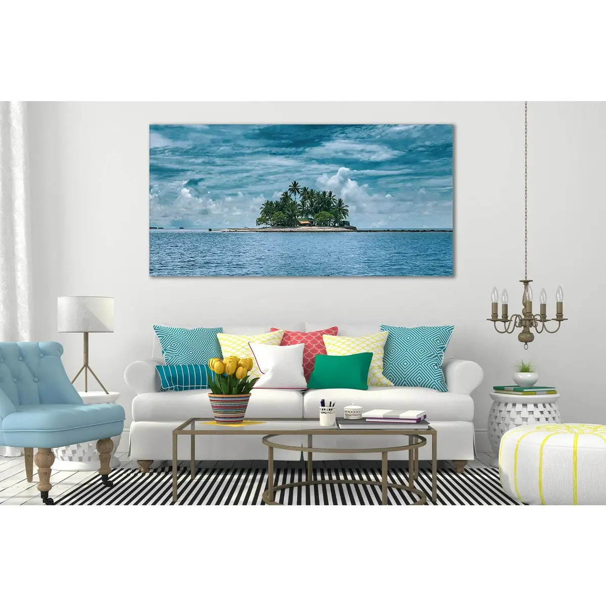 Island At Pacific Ocean №Sl73 Ready To Hang Canvas Print 1