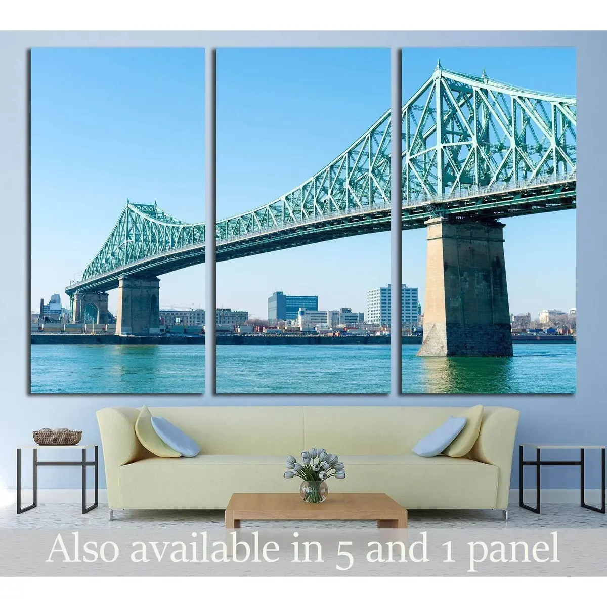 Jacques-Cartier Bridge In Montreal, At Sunset №2016 Ready To Hang Canvas Print 5