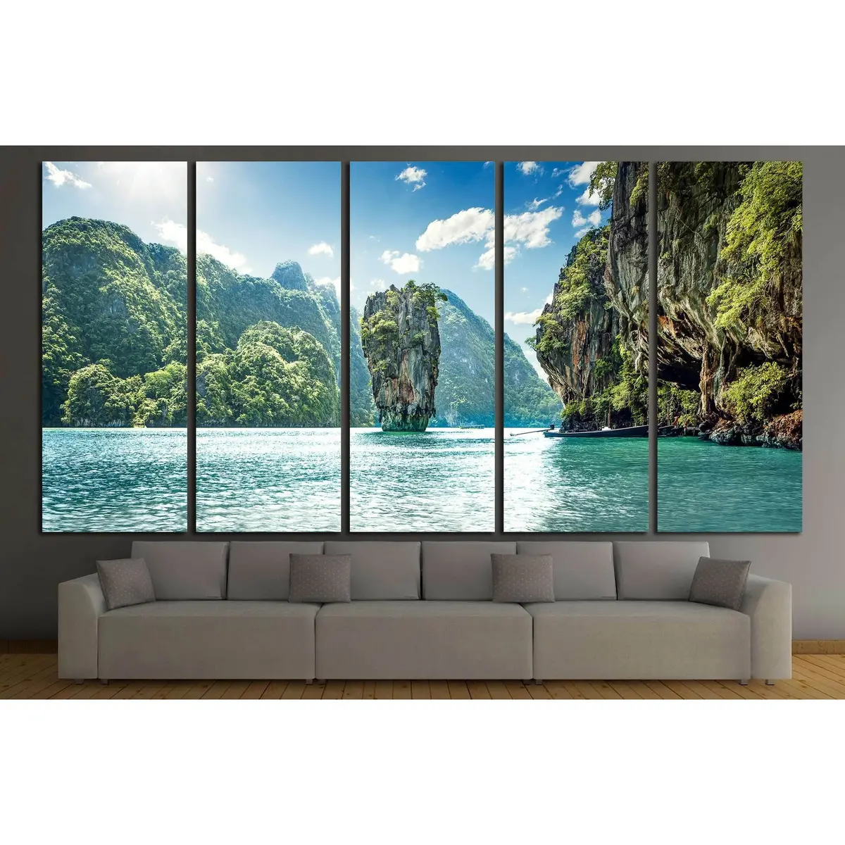 James Bond Island Canvas Art – Phang Nga Bay, Thailand Wall Decor (Ready to Hang) - Image 3