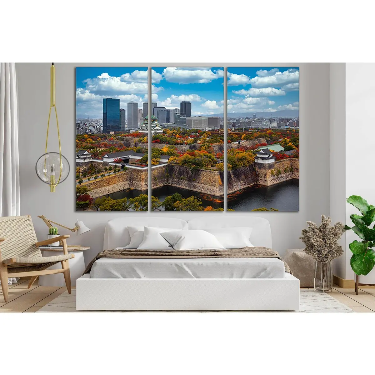 Japan Autumn Osaka Castle Park №Sl635 Ready To Hang Canvas Print 5