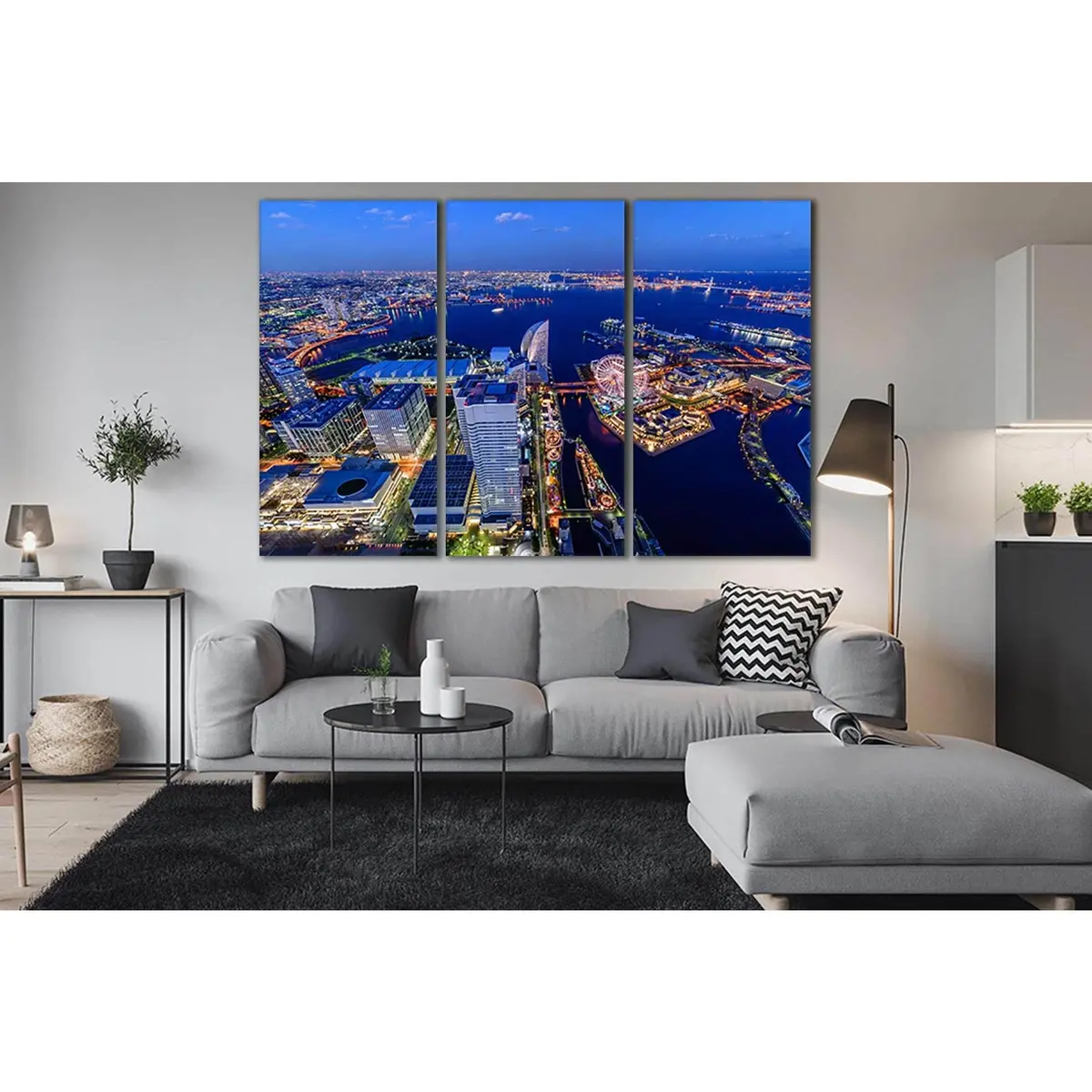 Japan Skyscrapers Yokohama River №Sl307 Ready To Hang Canvas Print 5