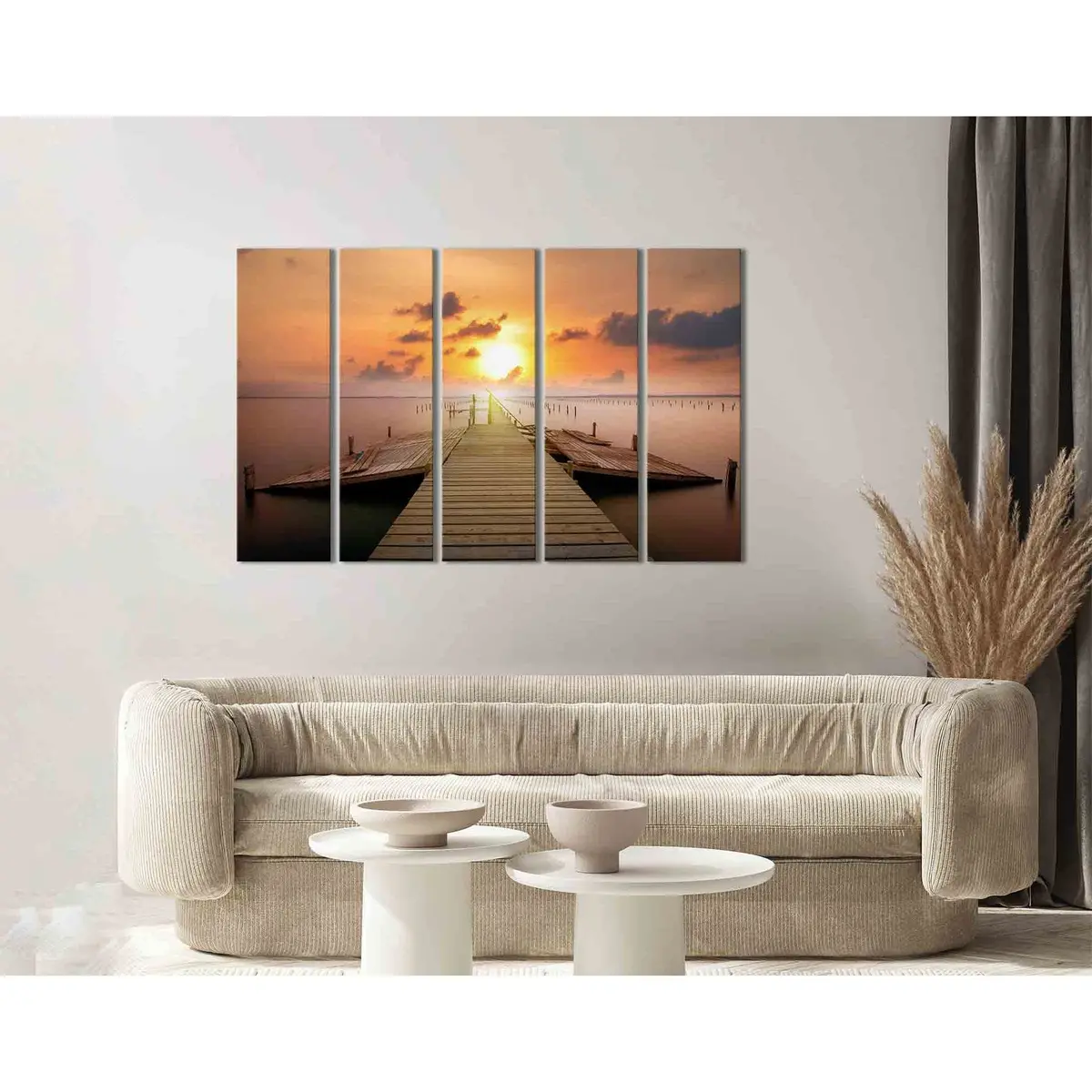 Sunset Jetty Canvas Art Print №D1211 – Premium Ready-to-Hang Wall Decor - Image 3