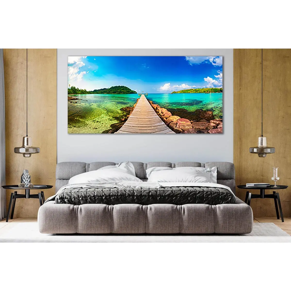 Jetty Tropical Beach №Sl59 Ready To Hang Canvas Print 1