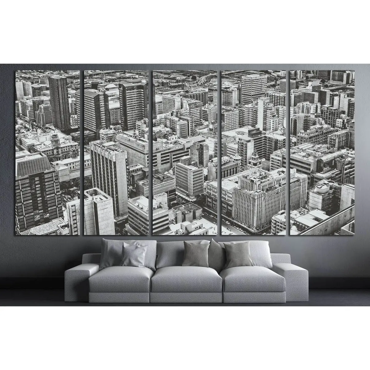 Johannesburg CBD Skyline Canvas Art – Ready-to-Hang Print Featuring Africa’s Most Concentrated Skyscraper District #2945 - Image 3