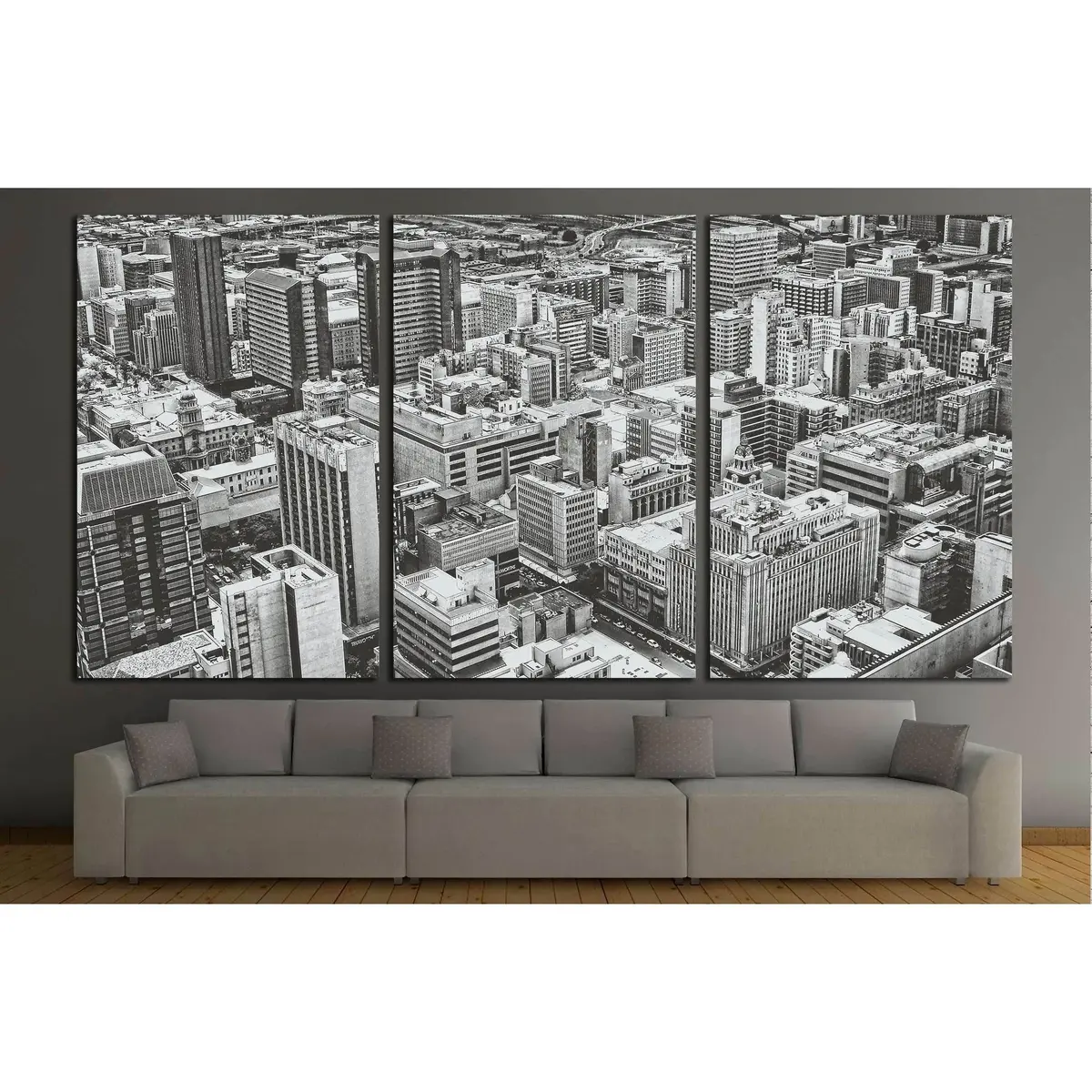 Johannesburg Central Business District Has The Most Dense Collection Of Skyscrapers In Africa №2945 Ready To Hang Canvas Print 5