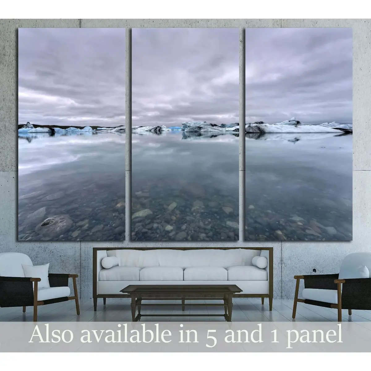 Jokulsarlon Glacial Lagoon - Jokulsarlon. Vatnajokull National Park. №2679 Ready To Hang Canvas Print 5