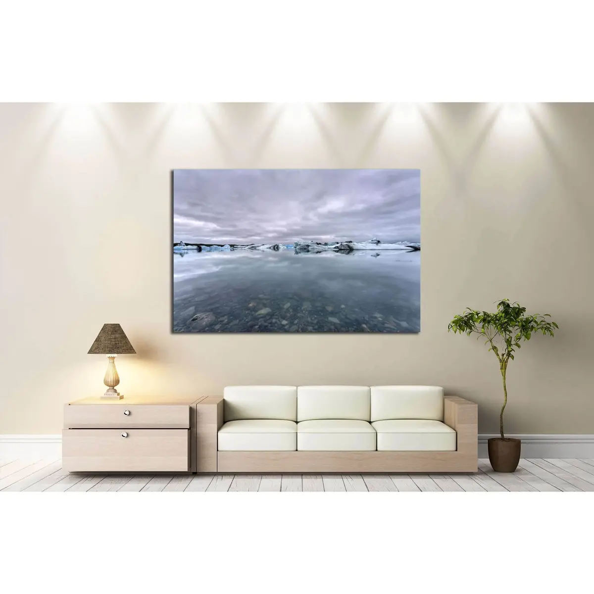 Jokulsarlon Glacial Lagoon - Jokulsarlon. Vatnajokull National Park. №2679 Ready To Hang Canvas Print 3
