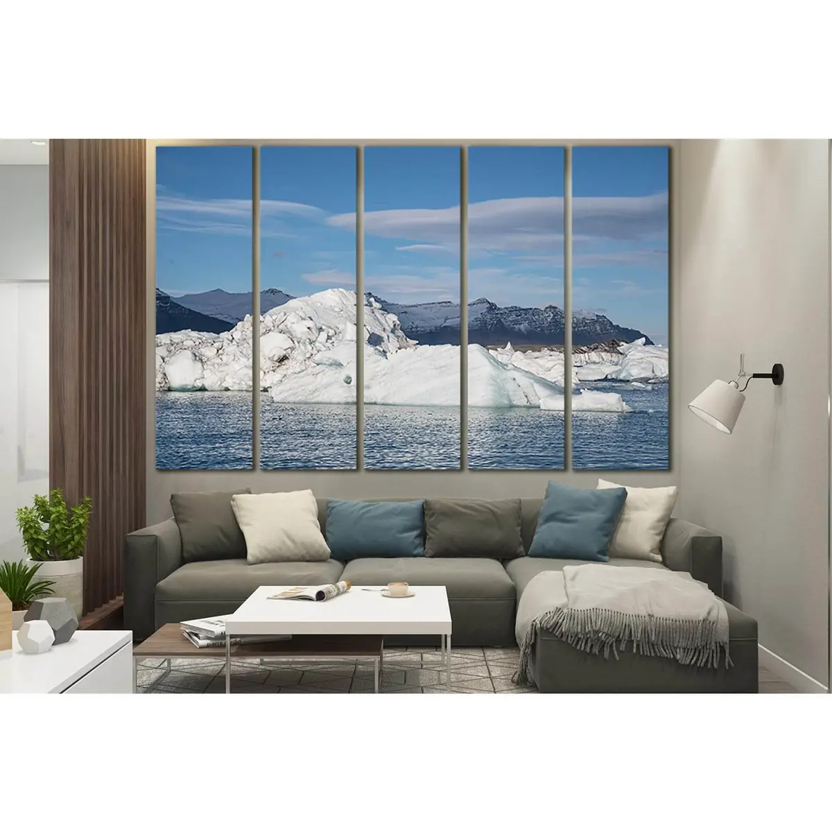 Jökulsárlón Glacier Lagoon Canvas Wall Art – Ready-to-Hang Print (SL1333) - Image 3