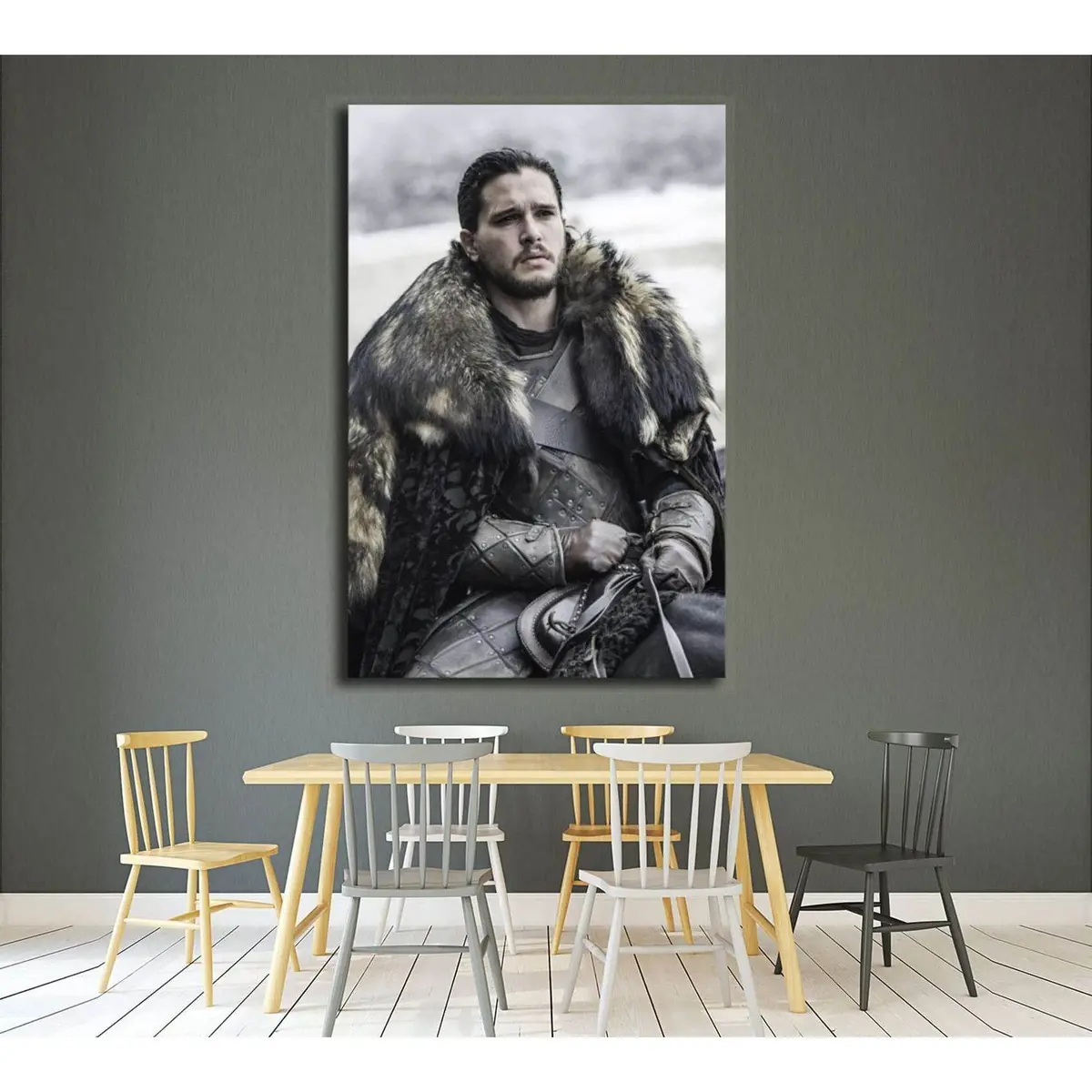 Jon Snow Bastard Son Of Lord Eddard Stark №3320 Ready To Hang Canvas Print 1