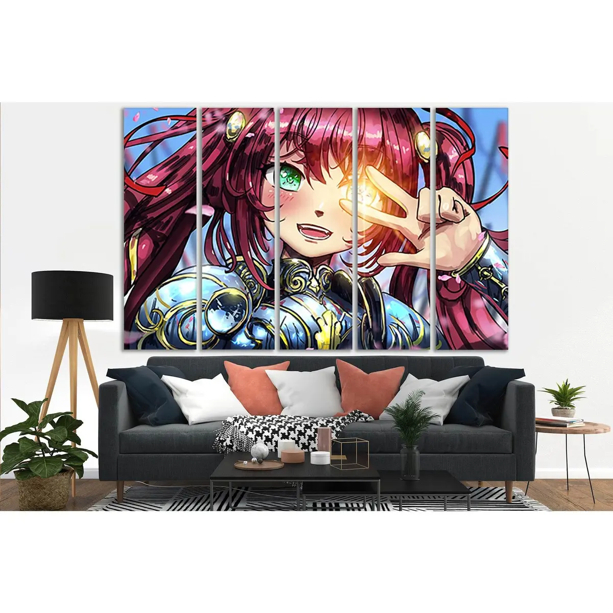 Joyful Anime Girl Canvas Wall Art – Ready-to-Hang Print SL1219 - Image 3
