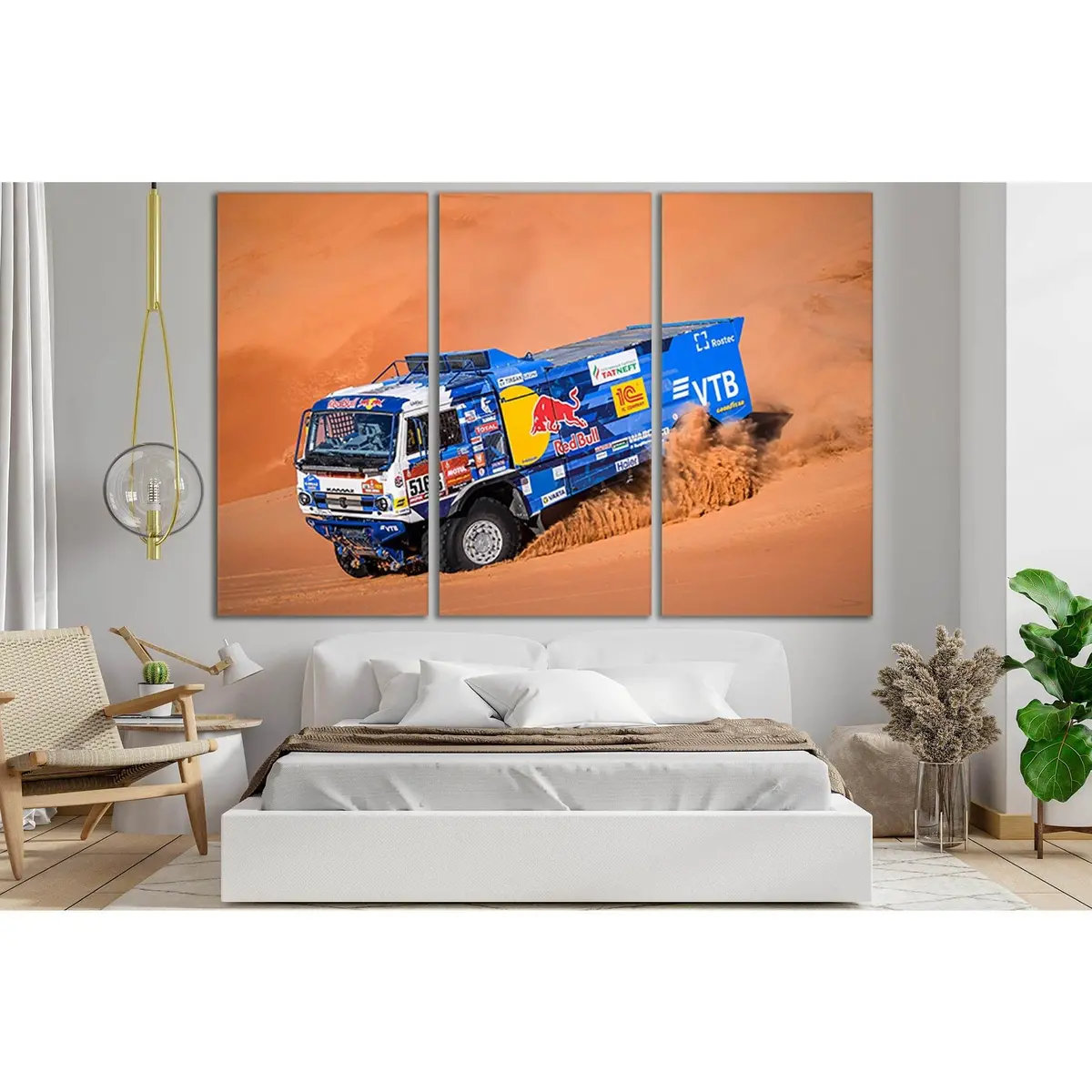 Kamaz In Desert Sand Rally №Sl900 Ready To Hang Canvas Print 5