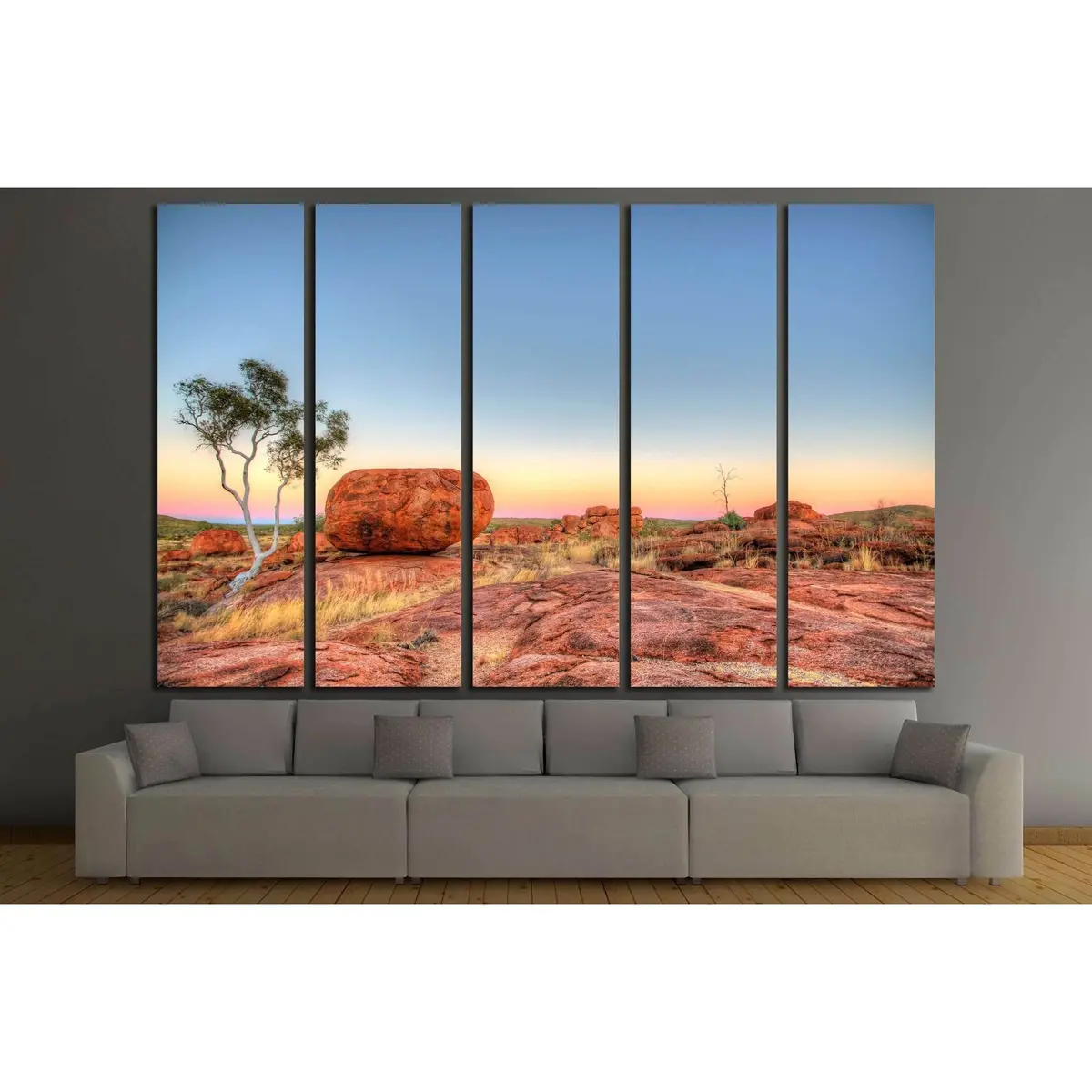 Devils Marbles (Karlu Karlu) Outback Australia Canvas Wall Art – Ready-to-Hang Print #3145 - Image 3