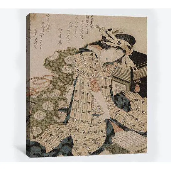 Katsushika Hokusai, Courtesan Asleep - Canvas Print 1