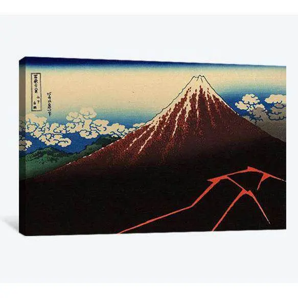 Katsushika Hokusai, Fuji Above The Lightning - Canvas Print 1