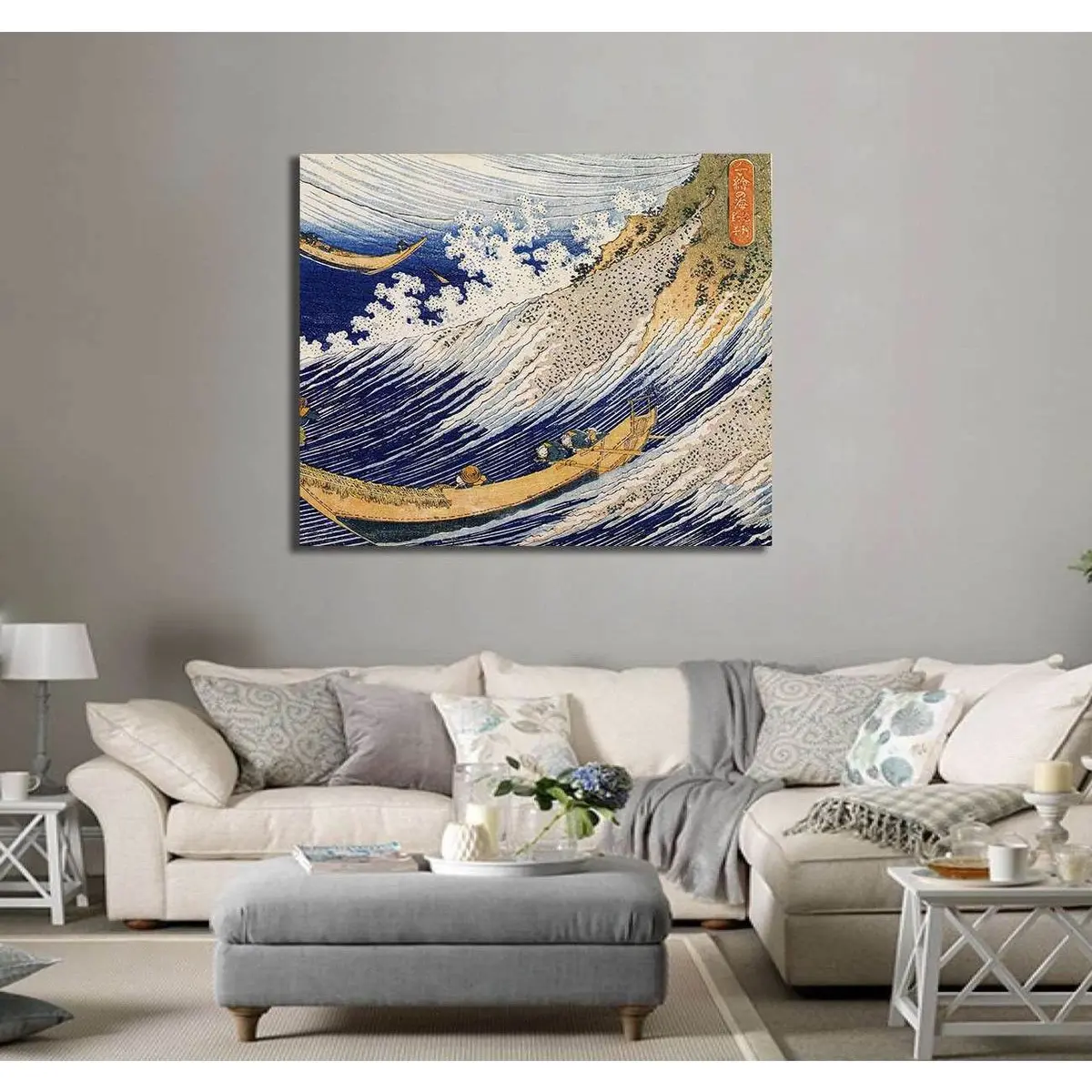 Katsushika Hokusai, Hokusai Ocean Waves - Canvas Print 3