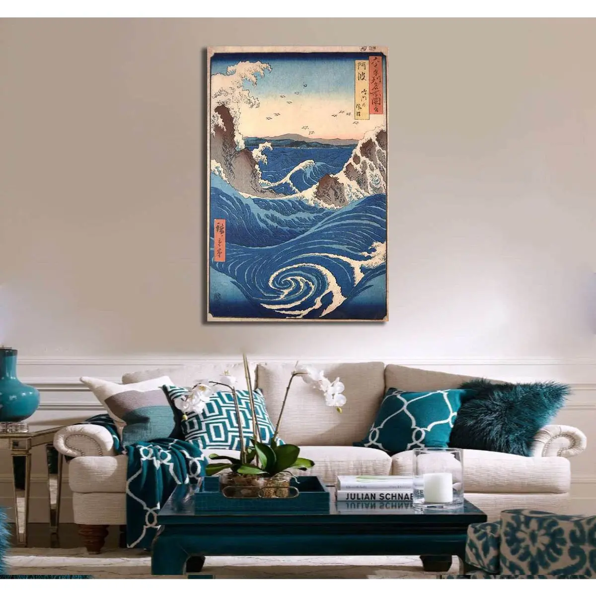 Katsushika Hokusai, View Of The Naruto Whirlpools At Awa - Canvas Print 3
