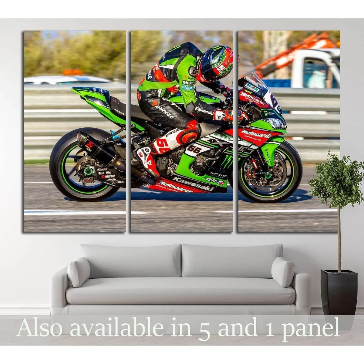 Kawasaki Ninja №161 Ready To Hang Canvas Print 5