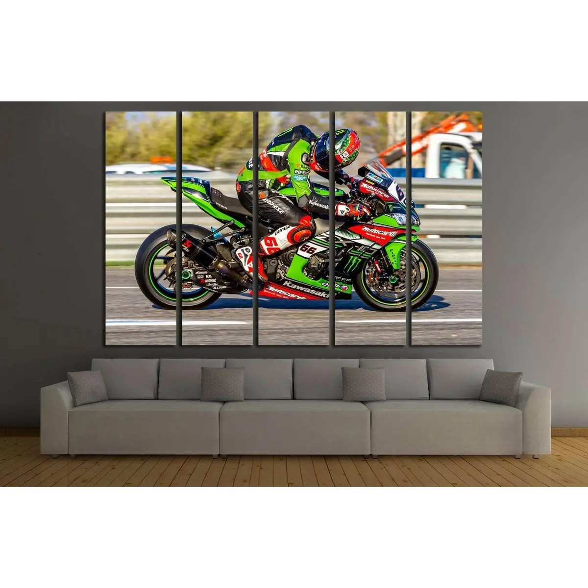 Kawasaki Ninja #161 Pre-Hung Canvas Wall Art - Image 3