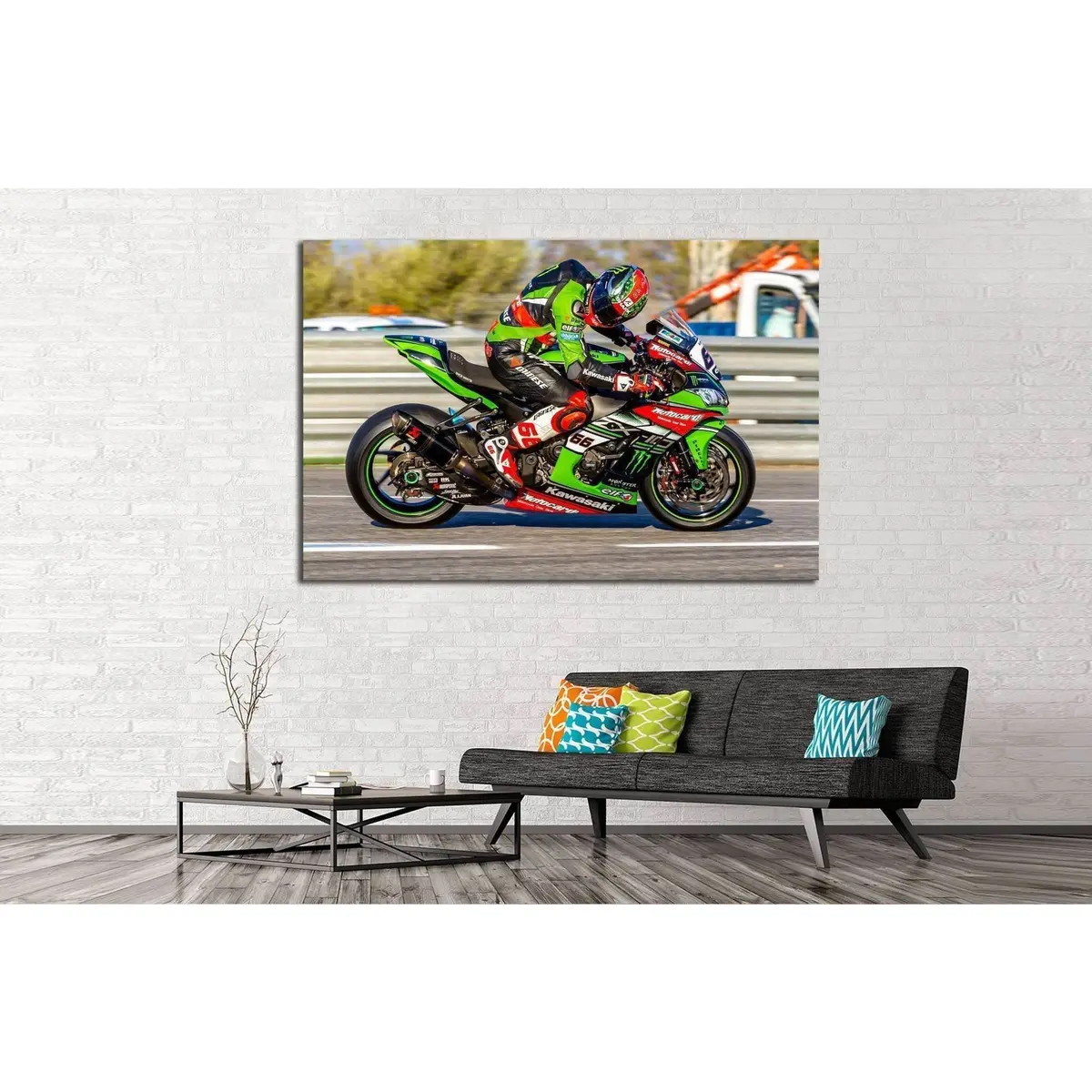 Kawasaki Ninja №161 Ready To Hang Canvas Print 3
