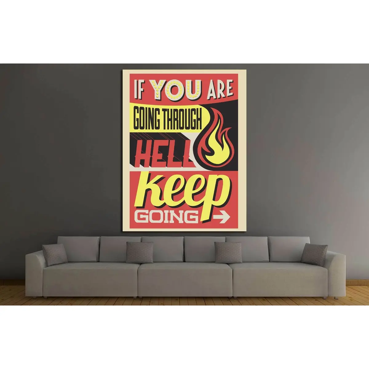 Keep Going №4536 Ready To Hang Canvas Print 3