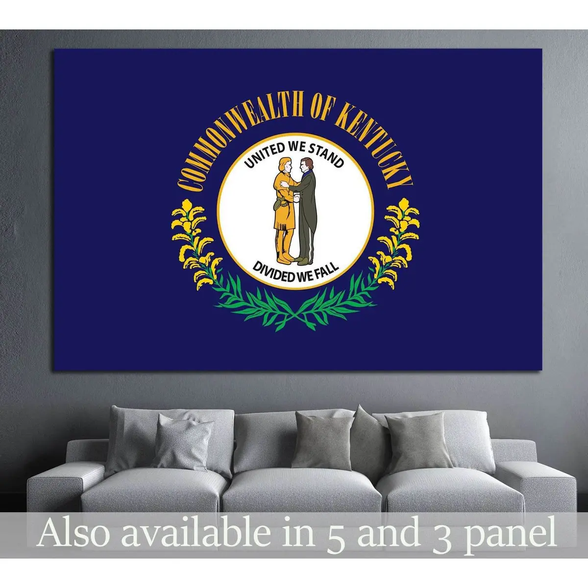 Kentucky Flag №687 Ready To Hang Canvas Print 1