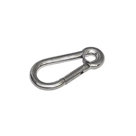Stainless Steel Carbine Hooks With Eye - 5Mm - Pack Of 10 1