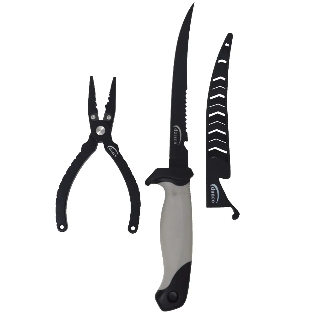 Danco Fishing Pliers & 7" Filet Knife Combo Set 1