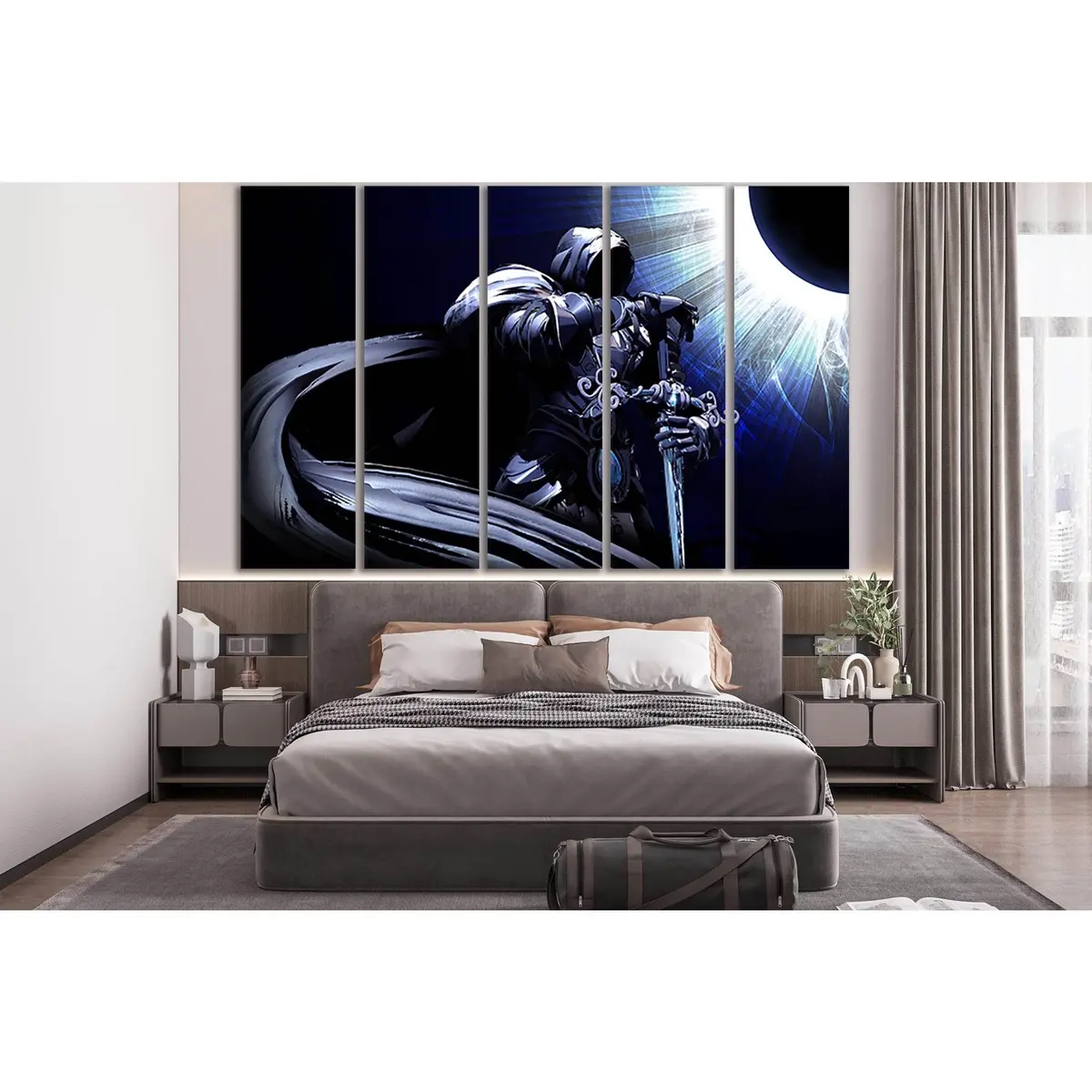 Medieval Knight in Flowing Cloak – SL1216 Ready-to-Hang Canvas Wall Art
