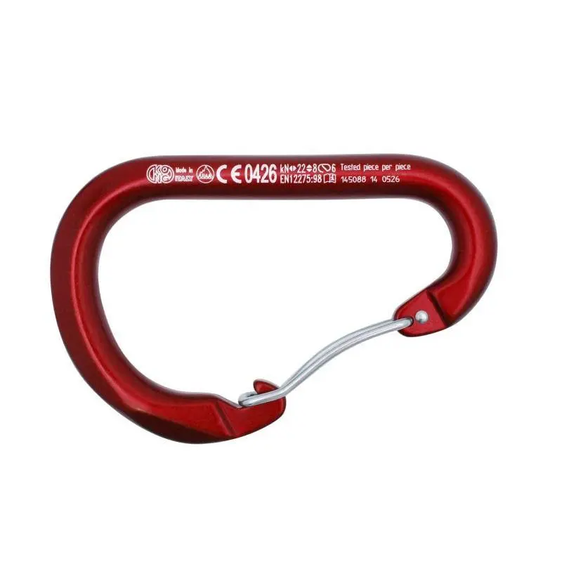 Kong Aluminum Carabiner Paddle Wire Bent Gate - Red 1