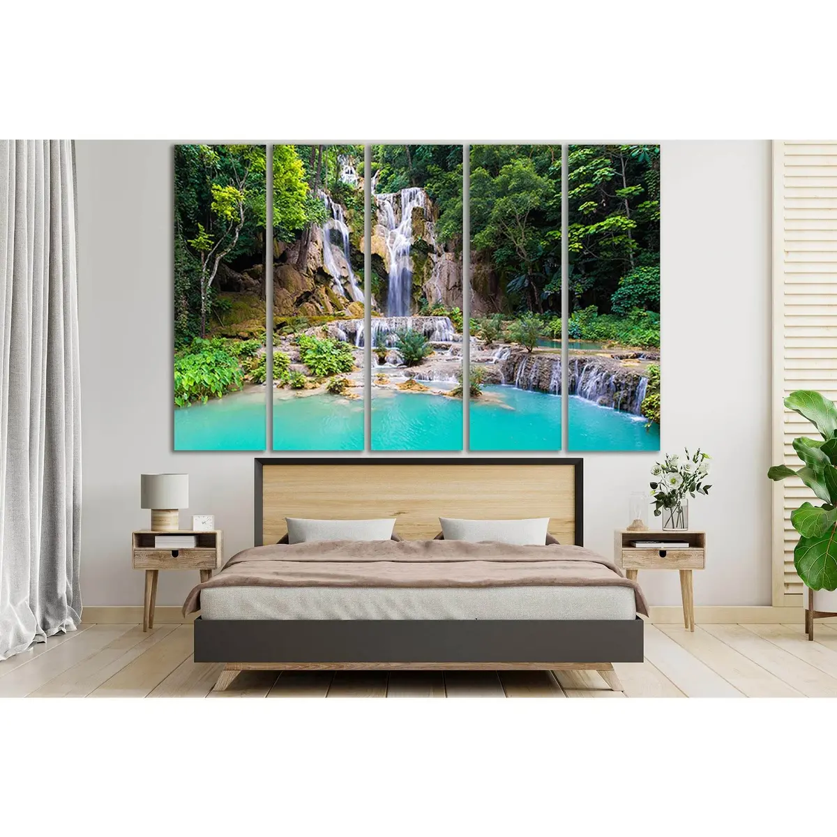 Kouangxi Waterfall Laos SL491 Premium Ready-to-Hang Canvas Art - Image 3