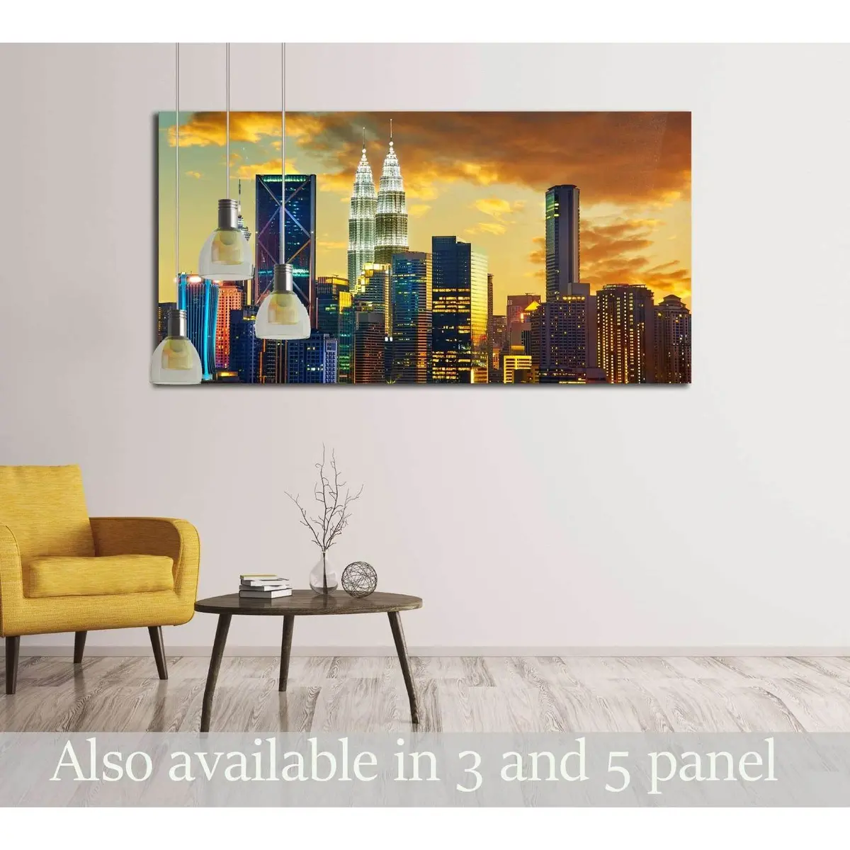 Kuala Lumpur City Skyline With Urban Skyscrapers At Sunset №2949 Ready To Hang Canvas Print 1