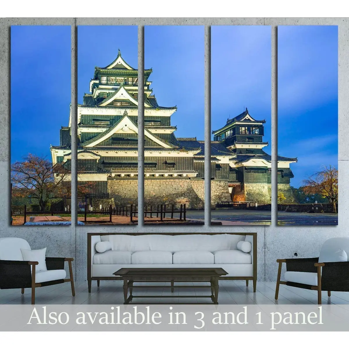Kumamoto Castle Canvas Wall Art – Ready-to-Hang Print from Japan