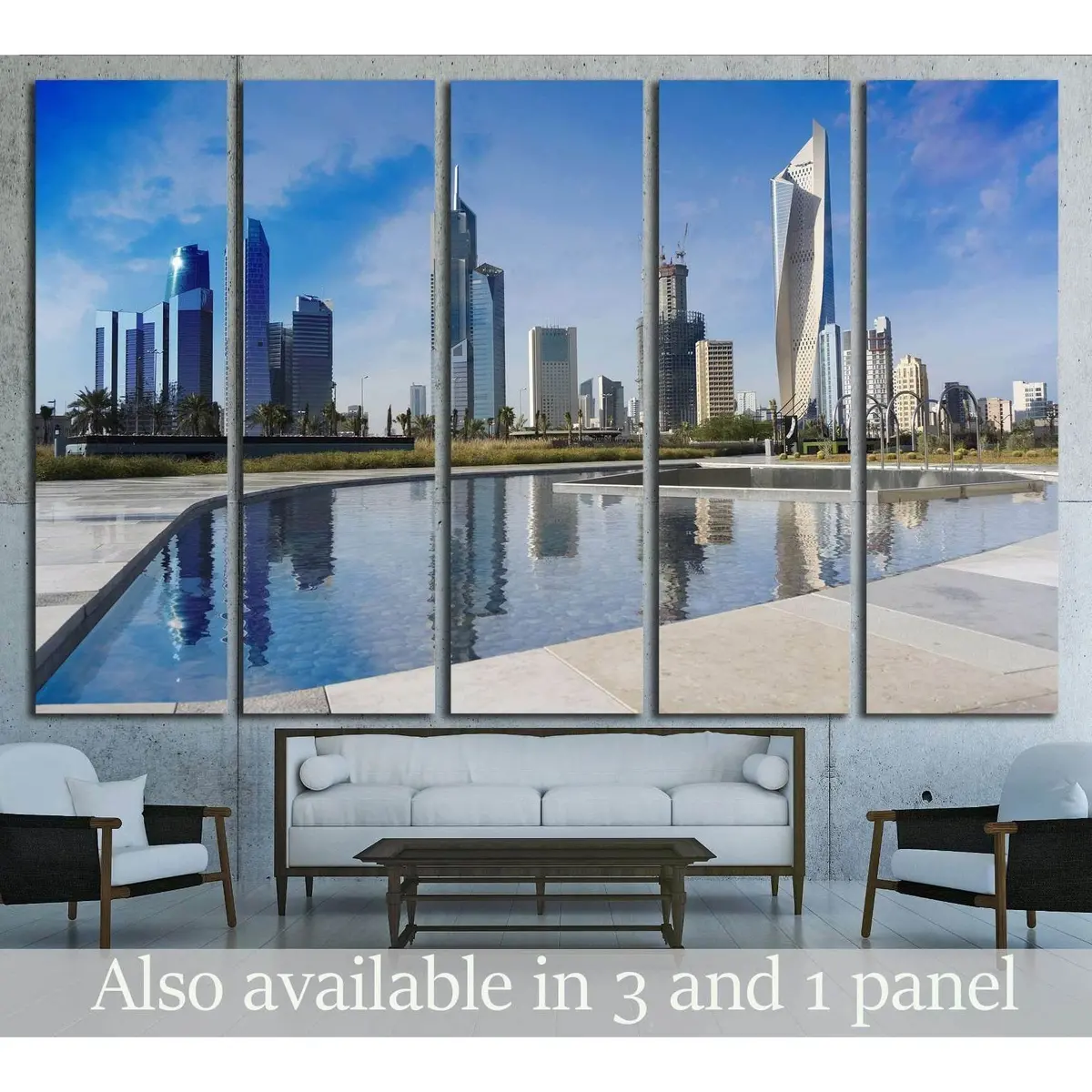 Kuwait City Skyline Canvas Art Print #2193 – Premium Ready-to-Hang Wall Decor