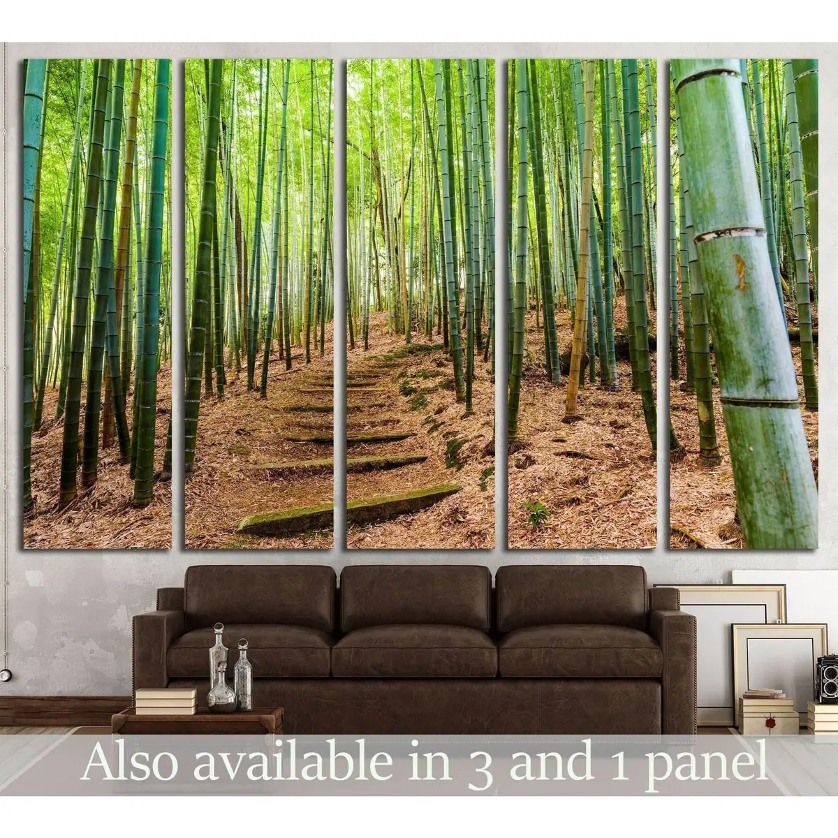 Kyoto Bamboo Forest Canvas Wall Art – Ready-to-Hang Print from Japan