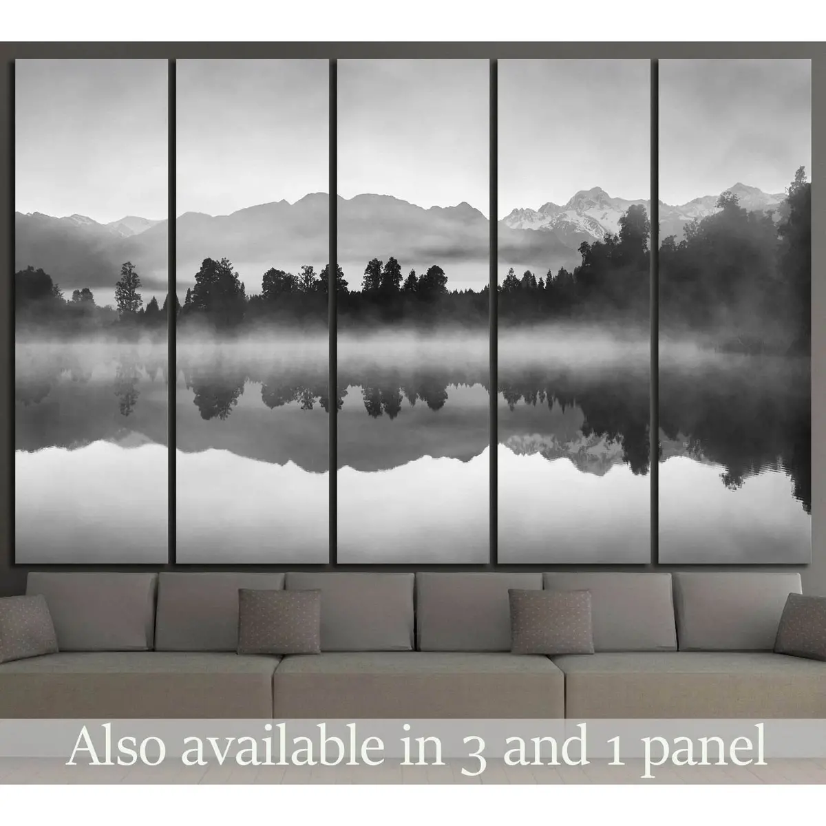 Lake Matheson New Zealand Canvas Wall Art – Ready-to-Hang Print #736