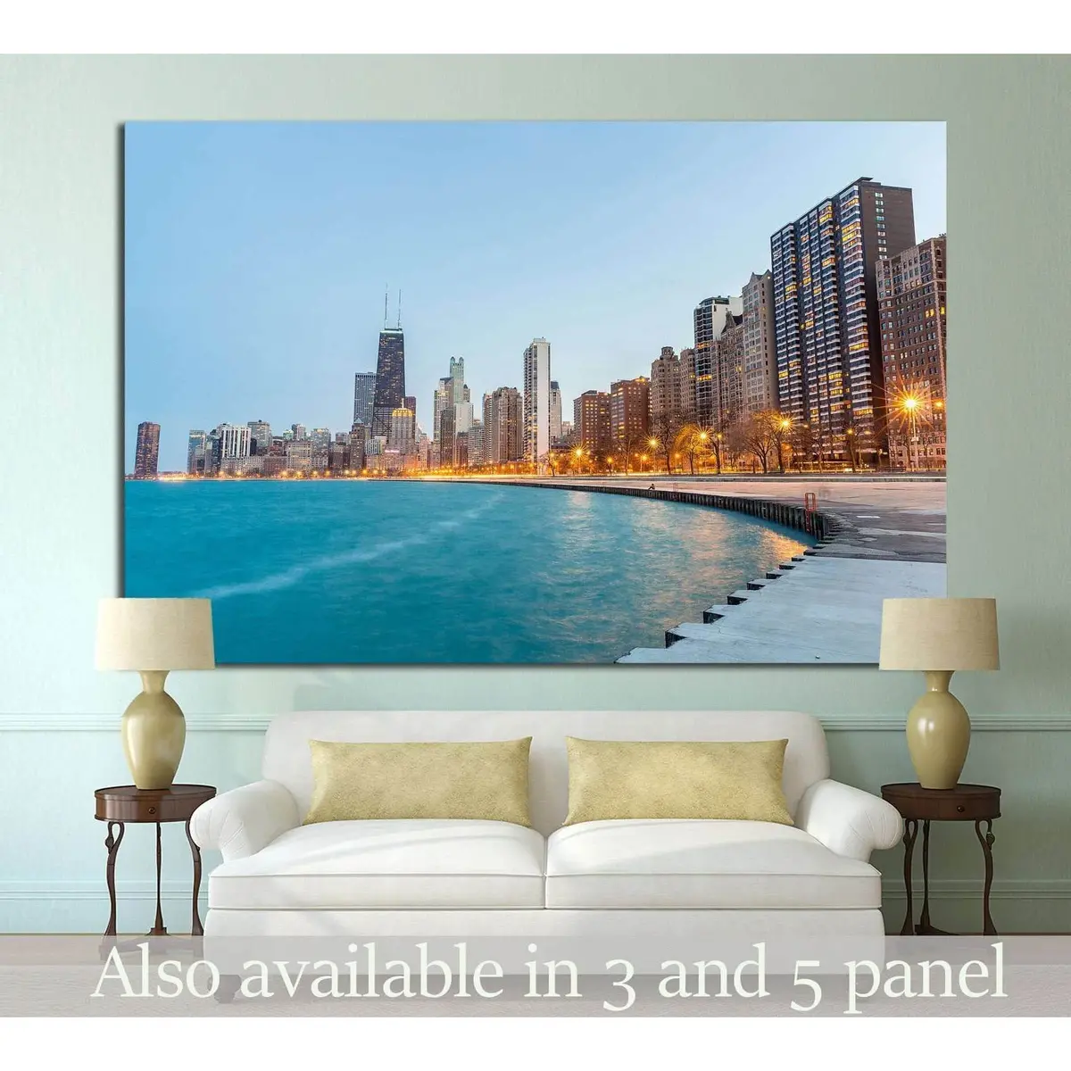 Lake Michigan, Chicago №998 Ready To Hang Canvas Print 1
