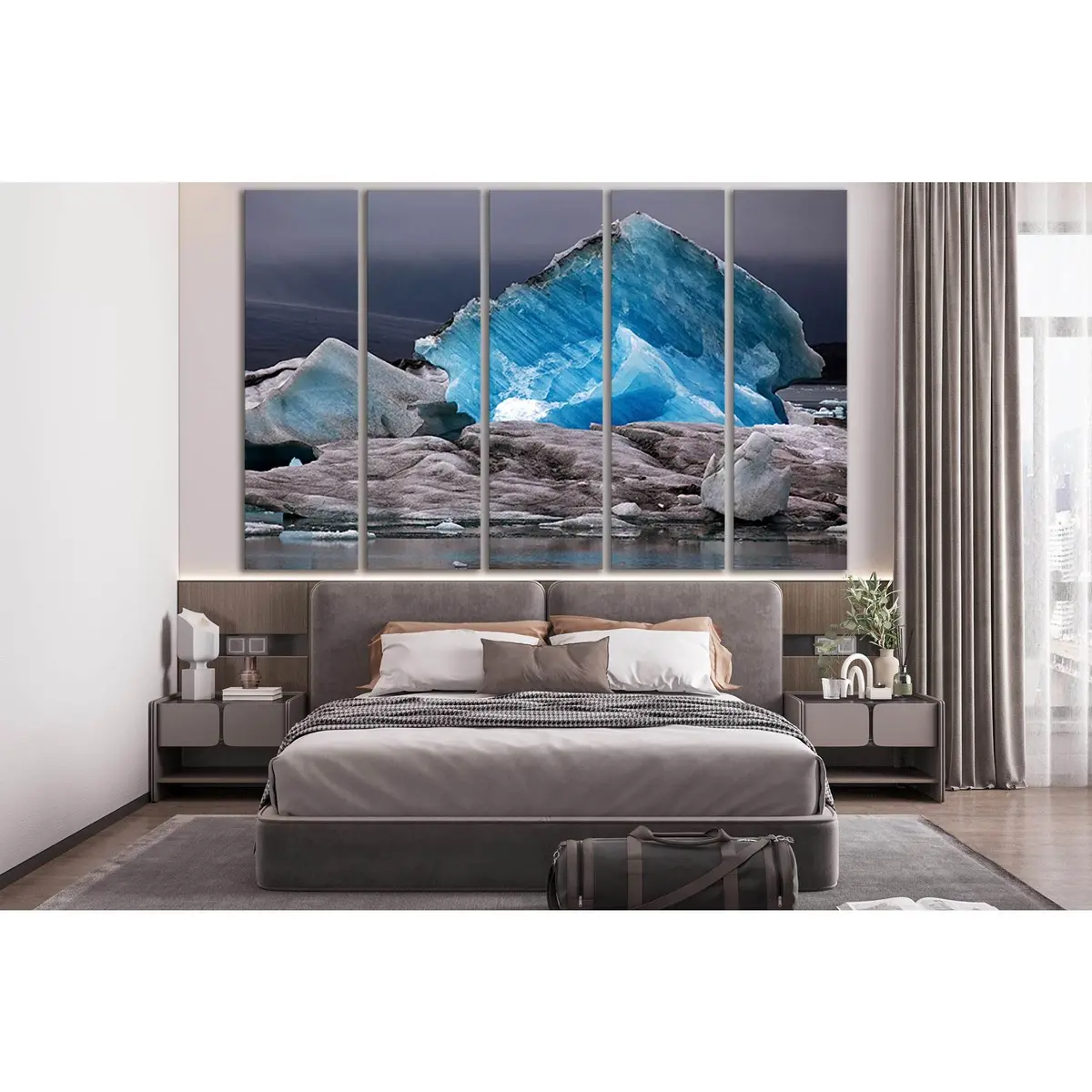 Vatnajökull Glacier Lake Canvas Art – SL1351, Ready-to-Hang Premium Wall Decor