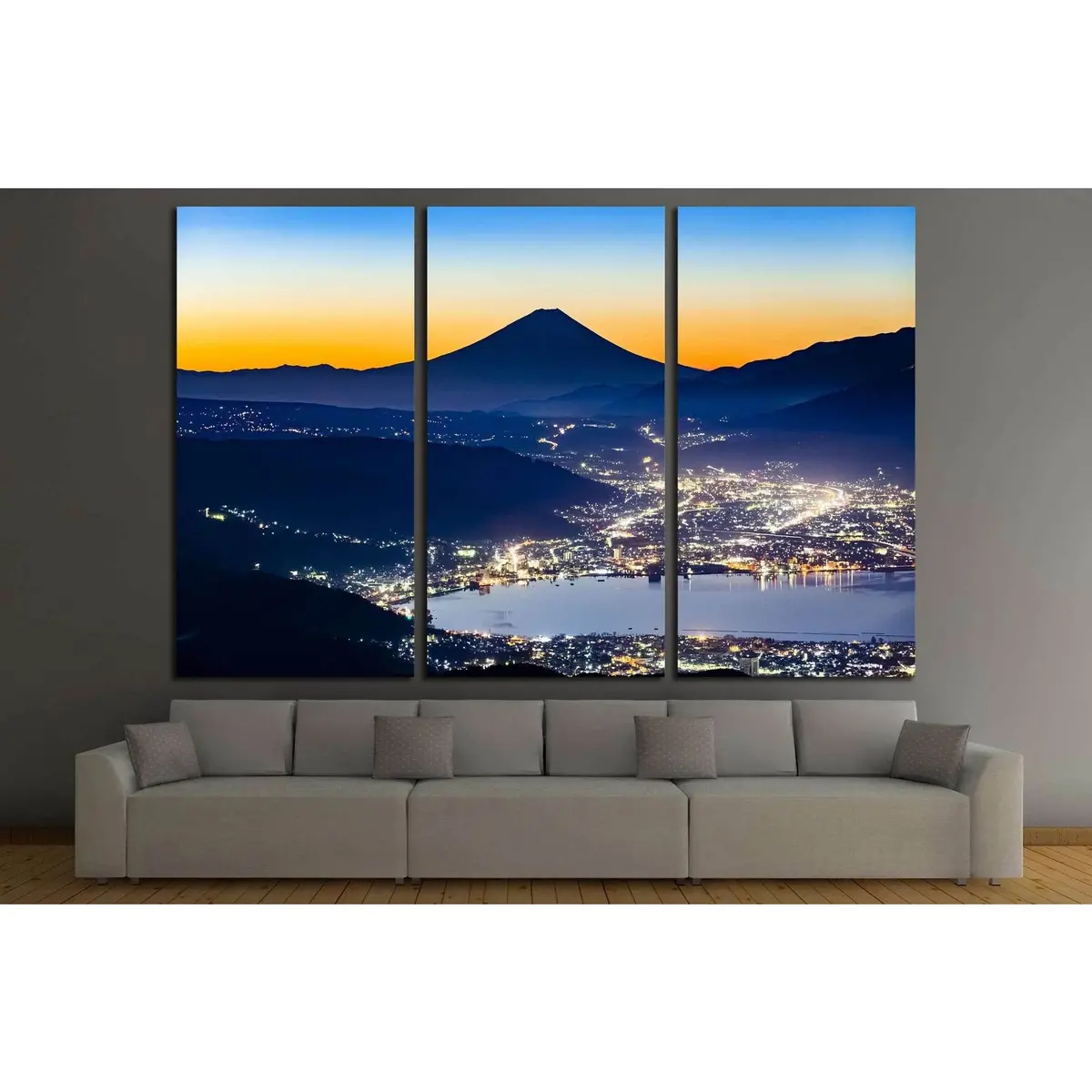 Lake Suwa And Mount Fuji, Japan №1252 Ready To Hang Canvas Print 5