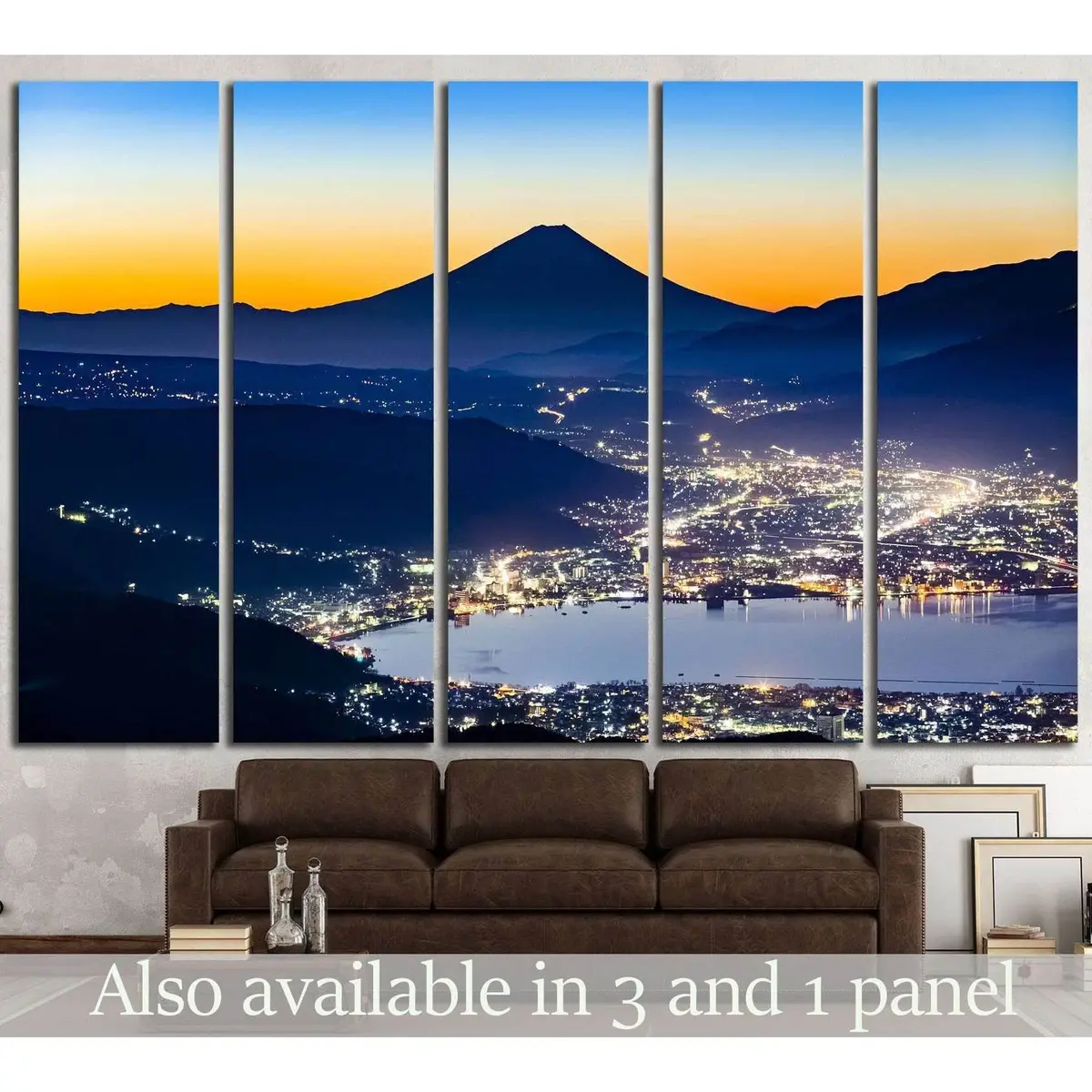 Stunning Lake Suwa and Mount Fuji Canvas Art Print #1252 – Pre-Strung & Ready to Hang