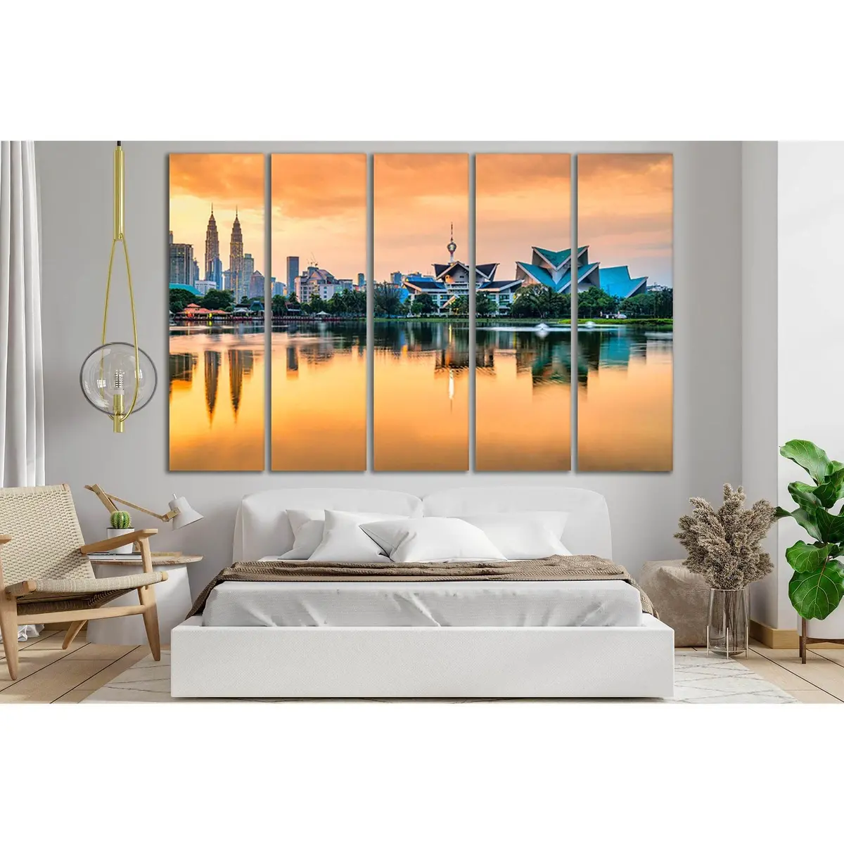 Titiwangsa Lake Canvas Art Print – Ready-to-Hang Wall Decor Featuring Kuala Lumpur’s Scenic Taman Tasik Titiwangsa (SL317)