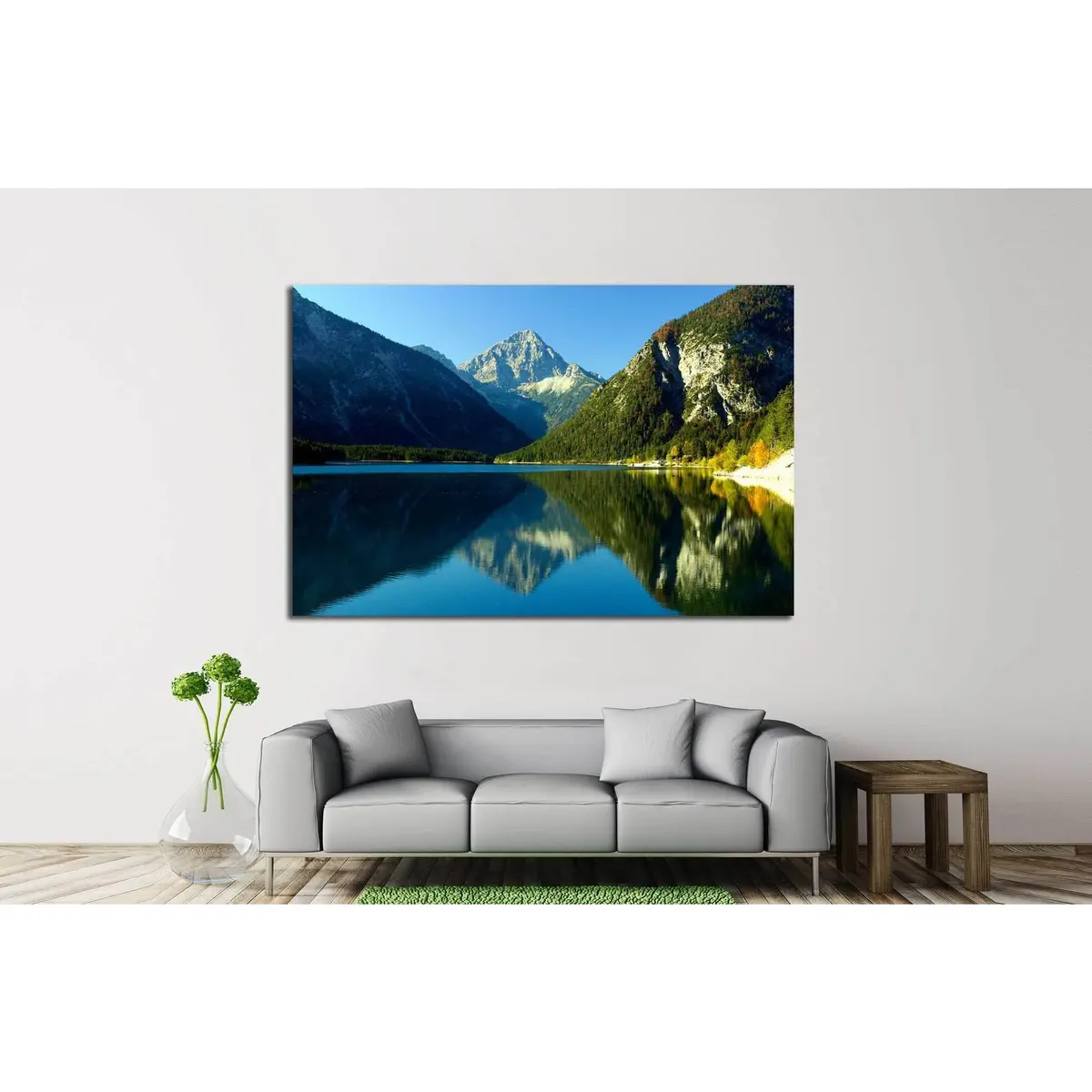 Lake With Mountains №622 Ready To Hang Canvas Print 2