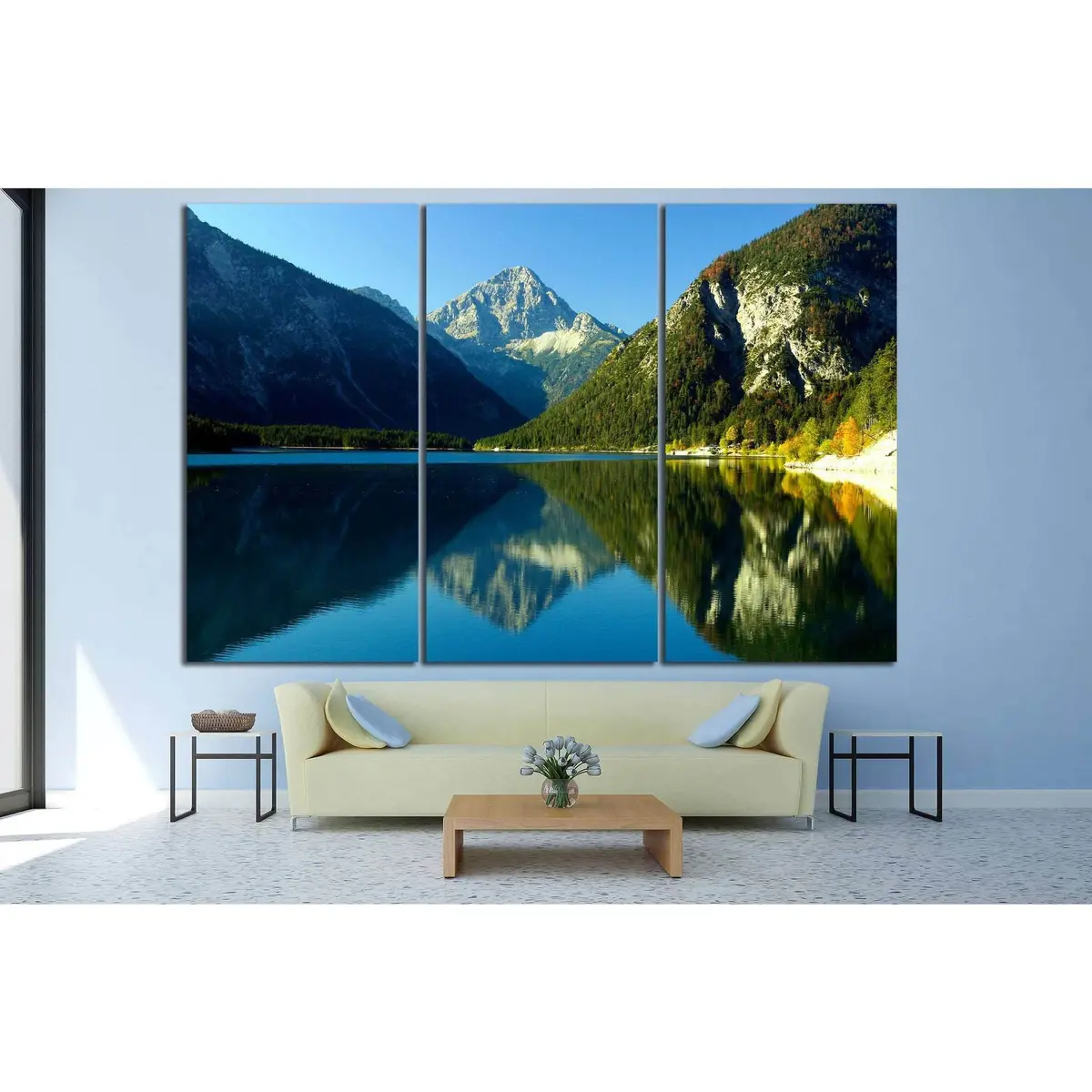 Lake With Mountains №622 Ready To Hang Canvas Print 5