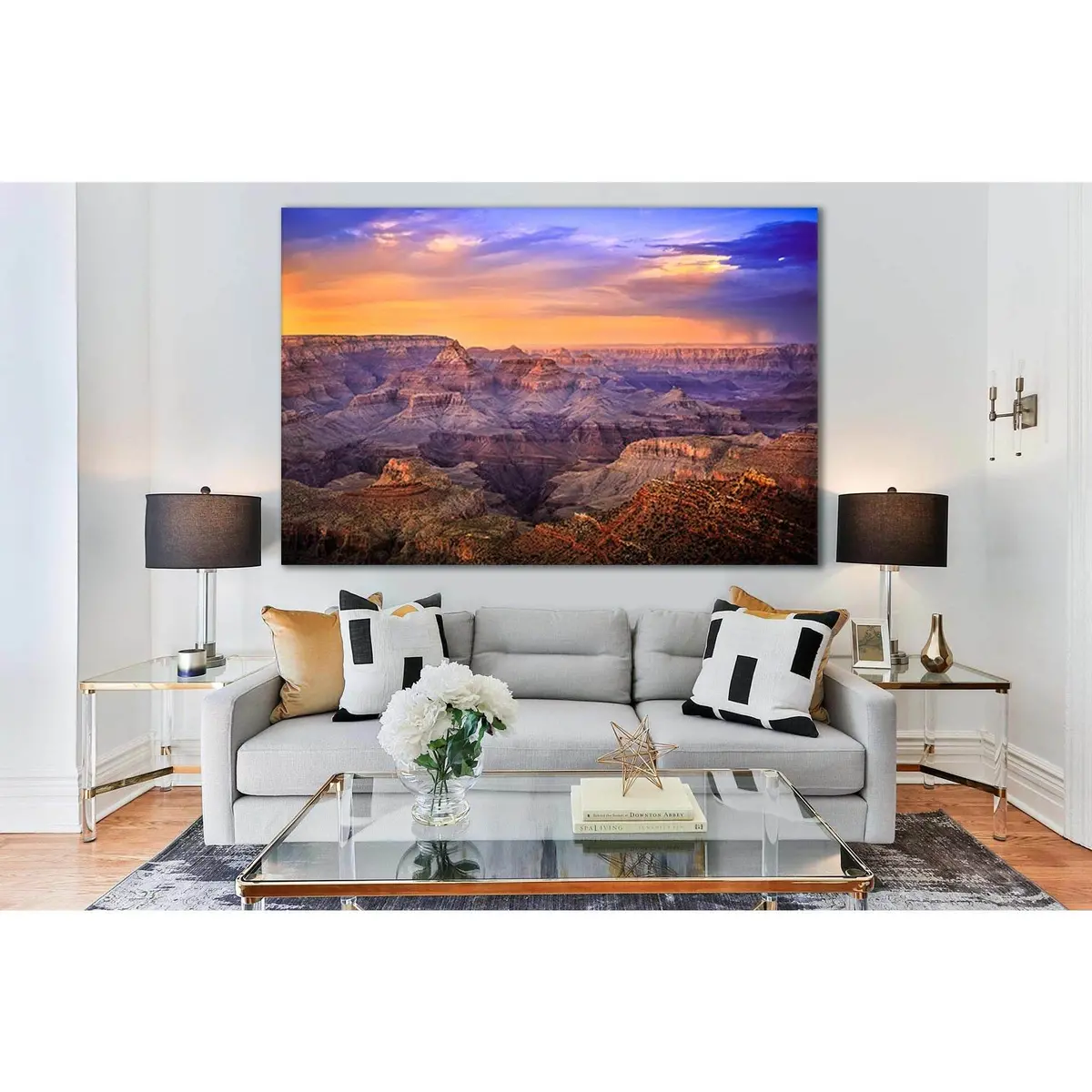 Landscape Grand Canyon At Sunset №Sl230 Ready To Hang Canvas Print 2