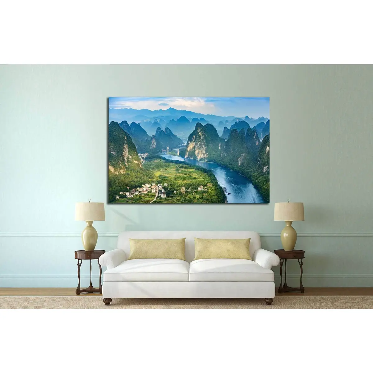 Landscape Of Guilin, China №624 Ready To Hang Canvas Print 3